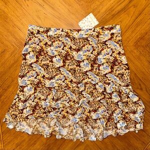 Free People Nadia Skirt Wrap Floral Ruffle Mini Size 6